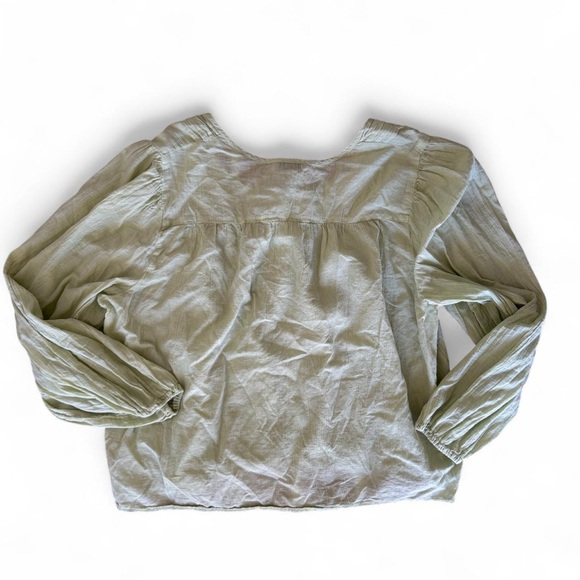 American Eagle Outfitters 100% Cotton Sage Blouse - Picture 4 of 4